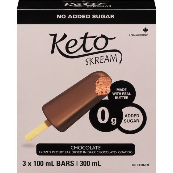 KetoSkream Frozen Dessert Bar Dipped In Dark Chocolatey Coating Chocolate 1 ea, $9.99/1ea