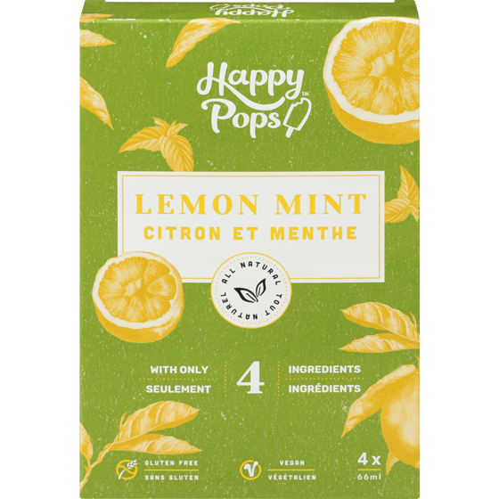 Happy Pop's Citron et menthe 256 ml, 3,12 $/100ml