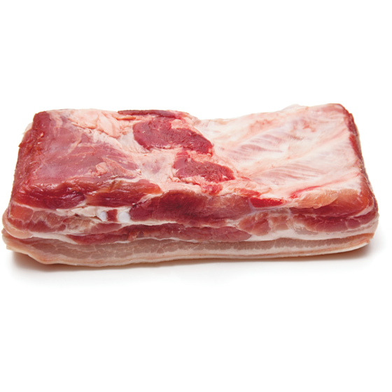 null Boneless Skinless Pork Belly Half $16.54/1kg $7.50/1lb