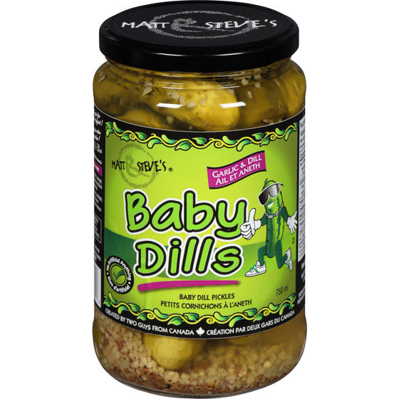 Matt & Steve's Baby Dills Baby Dill Pickles Garlic & Dill 750 ml, $0.87/100ml