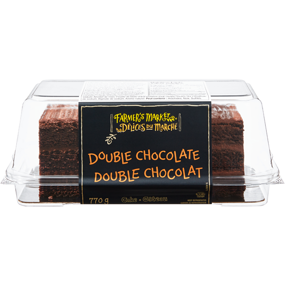 Délices du Marché Gâteau double chocolat 770 g, 2,27 $/100g