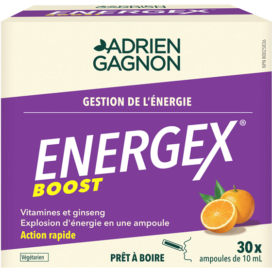 Santé naturelle Energex boost gestion de l'énergie 30 ea, 0,63 $/1ch