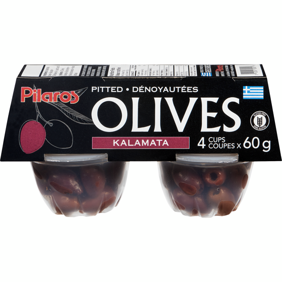 Pilaros Olives Kalamata, dénoyautées, 4 tasses 240 g, 3,04 $/100g