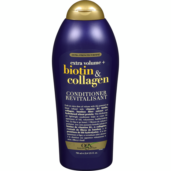 Ogx Extra Volume Conditioner with Biotin and Collagen 750 ml, $2.60/100ml