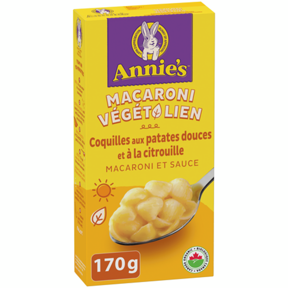Annie's Végétalien Coquilles aux patates douces et à la citrouille 170 g, 2,64 $/100g
