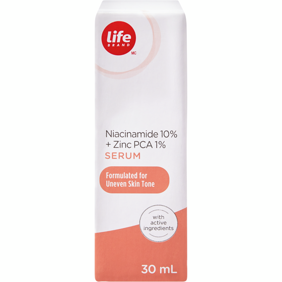 Life Brand Niacinamide 10% and Zinc PCA 1% Serum 30 ml, $26.63/100ml
