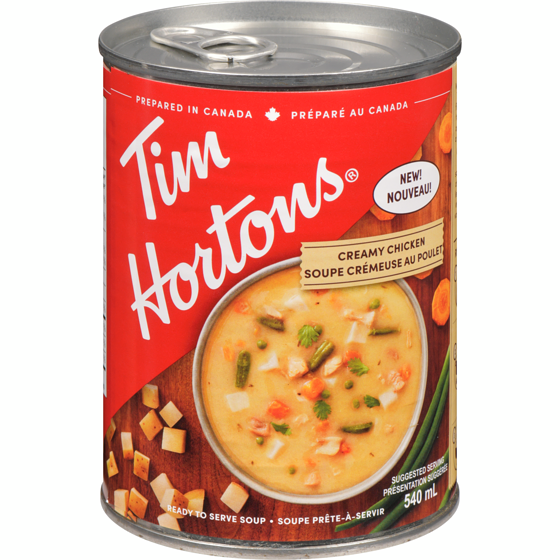 Tim Hortons Soupe prête-à-servir soupe crémeuse au poulet 540 ml, 0,70 $/100ml
