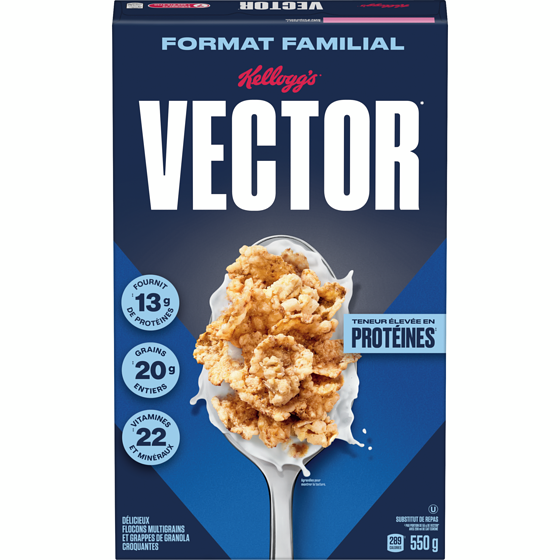 Kellogg’s Vector substitut de repas format familial 550 g, 1,00 $/100g