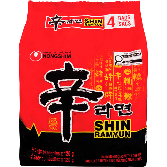 Nong Shim Shin soupe aux nouilles nouilles ramyun avec mélange pour soupe gourmet épicé 480 g, 1,46 $/100g