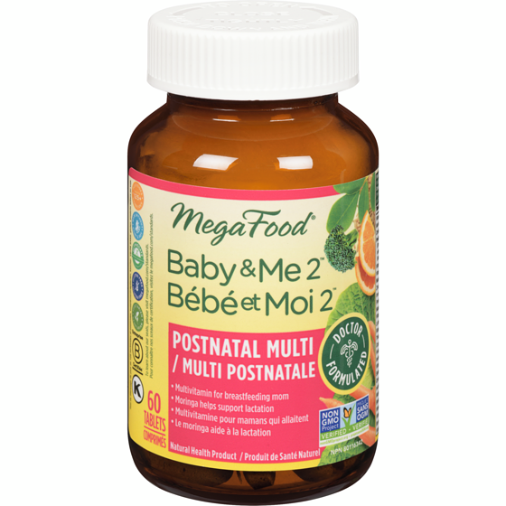 MegaFood Baby & Me 2 Postnatal Multi 60 ea, $1.25/1ea