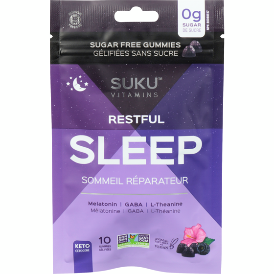 SUKU Gélifiées sans sucre sommeil réparateur 10 ea, 0,80 $/1ch