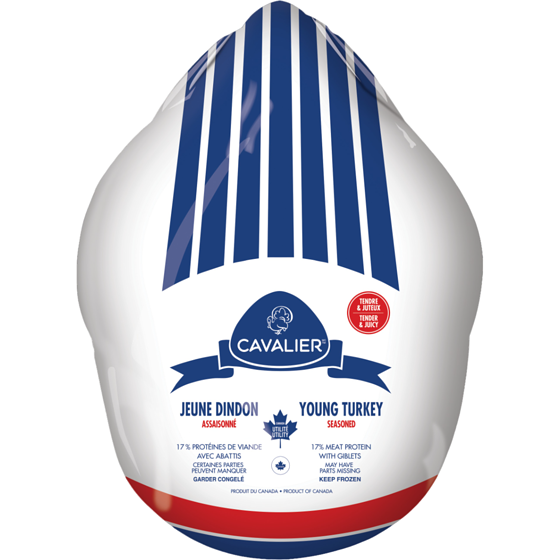 null Young Turkey Frozen, Seasoned $9.90/1kg $4.49/1lb