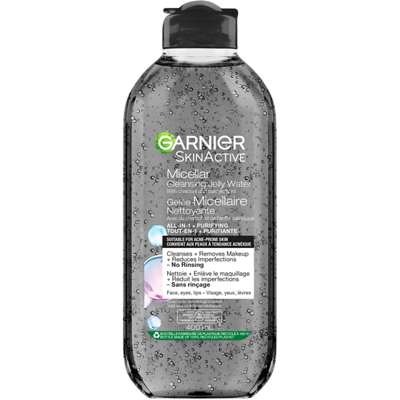 Garnier Micellar Water Facial Cleansing Jelly Water with Charcoal and Salicylic Acid 400 ml, $2.40/100ml