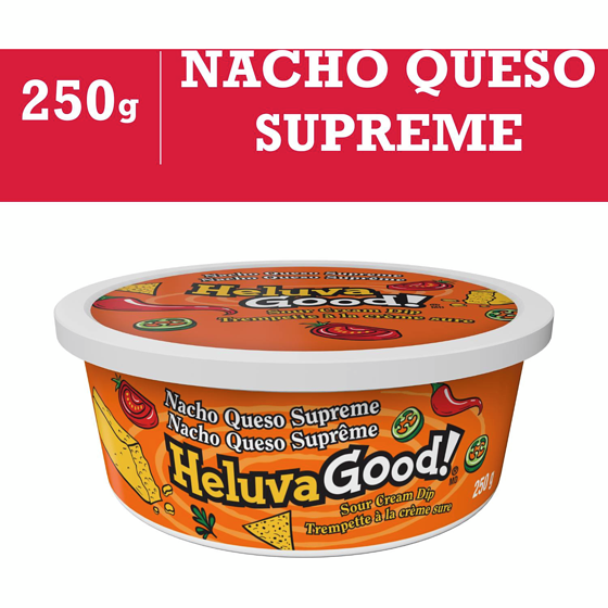 Heluva Nacho Queso Supreme Sour Cream Dip 250 g, $1.80/100g