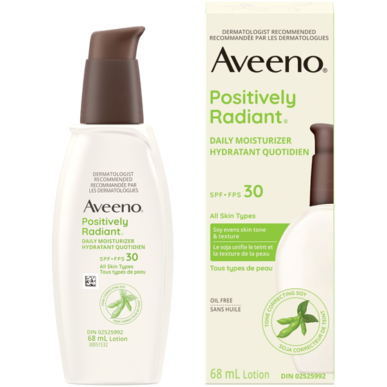 Aveeno Hydratant quotidien Positively Radiant FPS 30 68 ml, 44,10 $/100ml