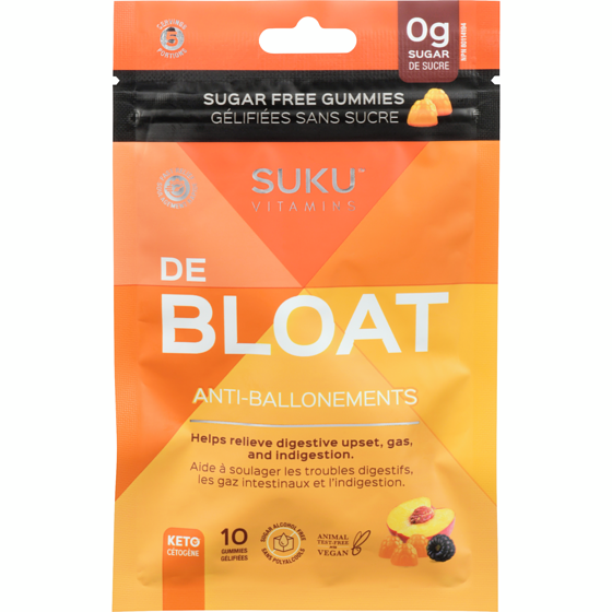 SUKU Sugar Free Gummies Debloat 10 ea, $0.65/1ea