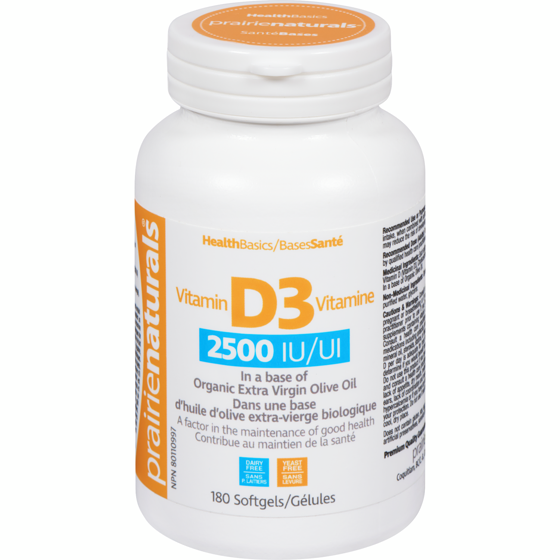 Prairienaturals Healthbasics Vitamin D3 2500 Iu 180 ea, $0.07/1ea