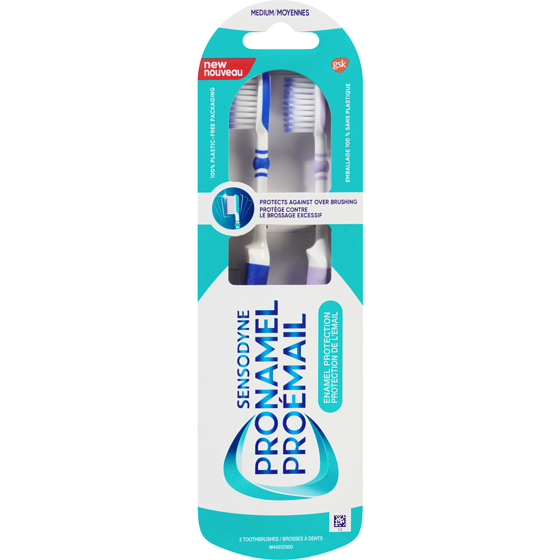 Sensodyne Enamel Protection Toothbrush, Medium Bristle, 2 Pack 2 ea, $6.00/1ea