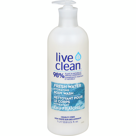 Live Clean Fresh Water Hydrating Body Wash 1 l, $1.50/100ml
