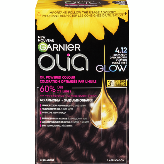 Garnier Hair Colour, 4.12 Iridescent Dark Brown 1 ea, $13.00/1ea