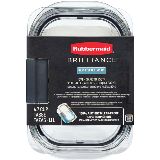 Rubbermaid Brilliance Food Storage Container 1 ea, $20.00/1ea