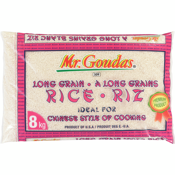 Mr Goudas Rice Long Grain 8 kg, $0.26/100g
