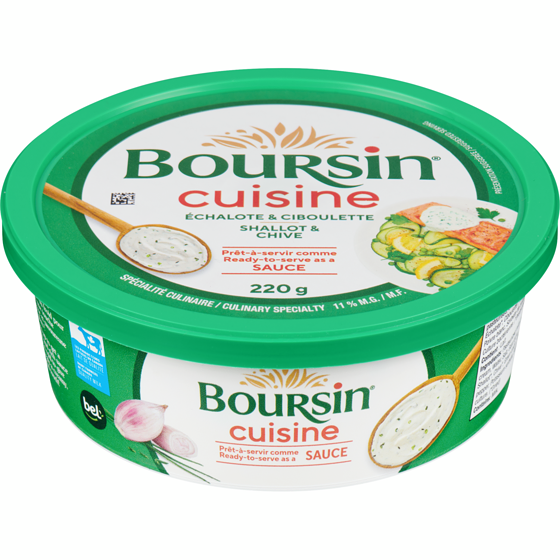Boursin Cuisine Shallot & Chive 12 % M.F. 220 g, $3.63/100g