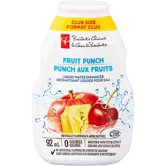 le Choix du Président Punch Aux Fruits Aromatisant Liquide Pour Eau Format Club 92 ml, 6,52 $/100ml