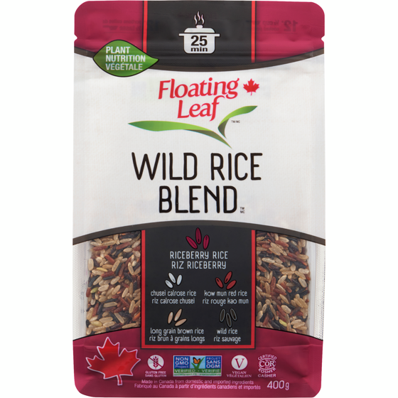 Floating Leaf Wild Rice Blend Riceberry Rice 400 g, $1.25/100g
