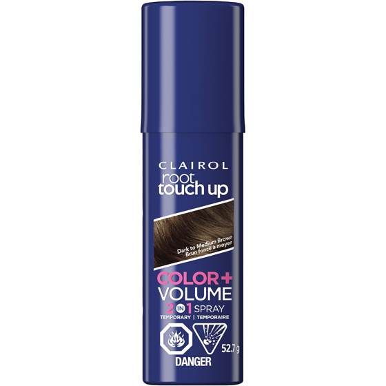 Clairol Root Touch-Up Dark to Medium Brown, Temporary Spray 2in1: 100% gray coverage and volume boost 1 ea, $15.99/1ea