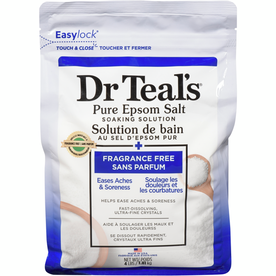 Dr. Teal's Salt Soak with Pure Epsom Salt, Fragrance Free 1810 g, $0.62/100g