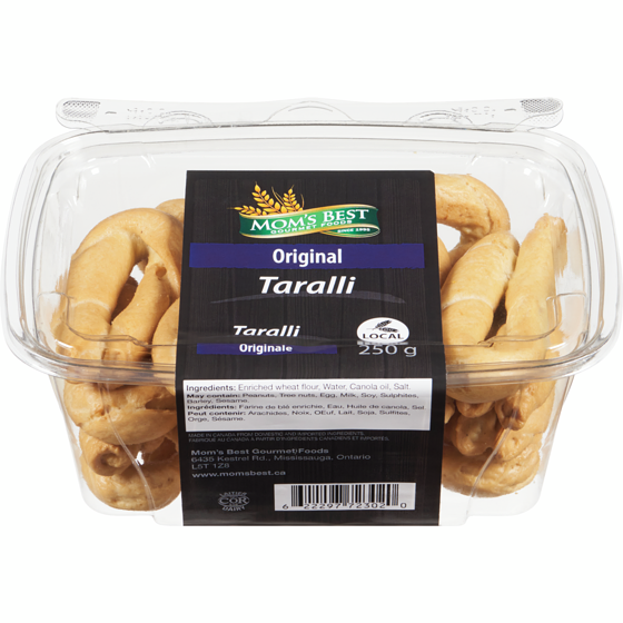 Mom’s Best Taralli originale 250 g, 2,40 $/100g