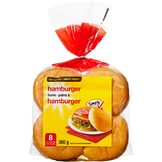 Sans Nom Pains à hamburger 360 g, 0,97 $/100g