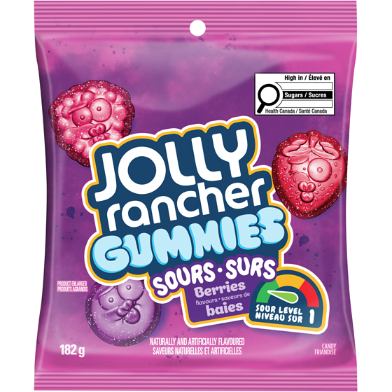 JOLLY RANCHER Gummies Sours Berries Flavours 182 g, $2.19/100g