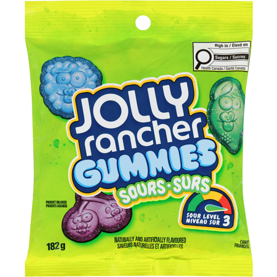 JOLLY RANCHER Gummies Sours Original 182 g, $2.08/100g