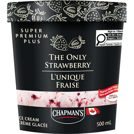 Chapmans Super Premium Plus Ice Cream The Only Strawberry 500 ml, $1.20/100ml