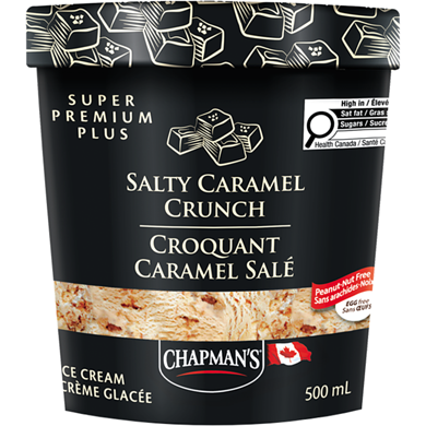 Chapmans Super Premium Plus Ice Cream Salty Caramel Crunch 500 ml, $0.80/100ml