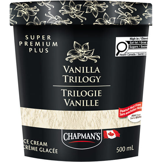 Chapmans Super Premium Plus Ice Cream Vanilla Trilogy 500 ml, $1.20/100ml