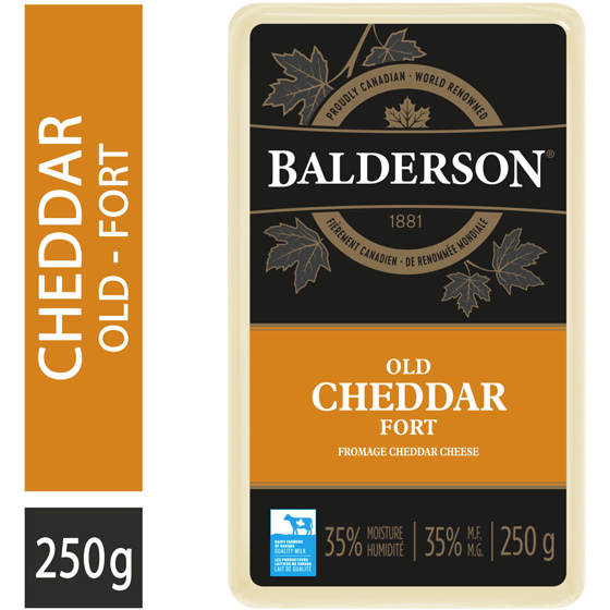Balderson White Old Cheddar Cheese 250 g, $4.40/100g