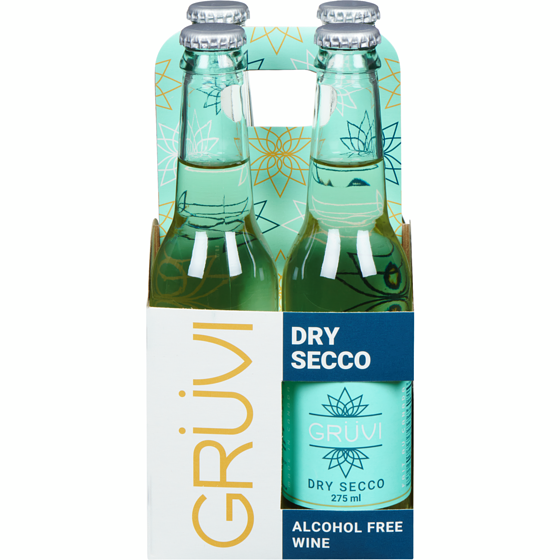 Gruvi Alcohol Free Wine Dry Secco 4x275.0 ml, $1.54/100ml
