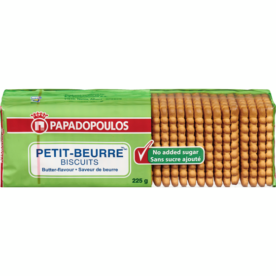 Papadopoulos Petit-Beurre Biscuits Butter-Flavour 225 g, $1.28/100g