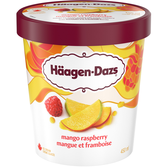 Haagen Dazs Mango Raspberry Ice Cream 450 ml, $1.44/100ml