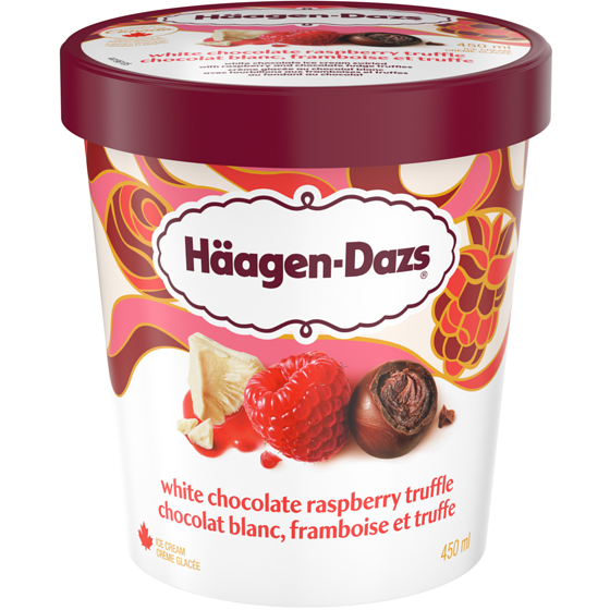 Haagen Dazs White Chocolate Raspberry Truffle Ice Cream 450 ml, $1.22/100ml