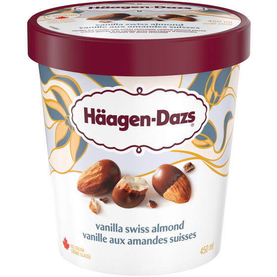 Haagen Dazs Vanilla Swiss Almond 450 ml, $1.22/100ml