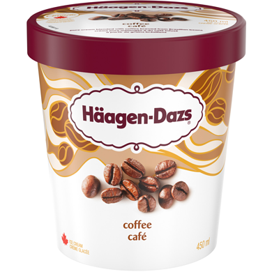 Häagen-Dazs Crème Glacée Md Café 450 ml, 1,22 $/100ml