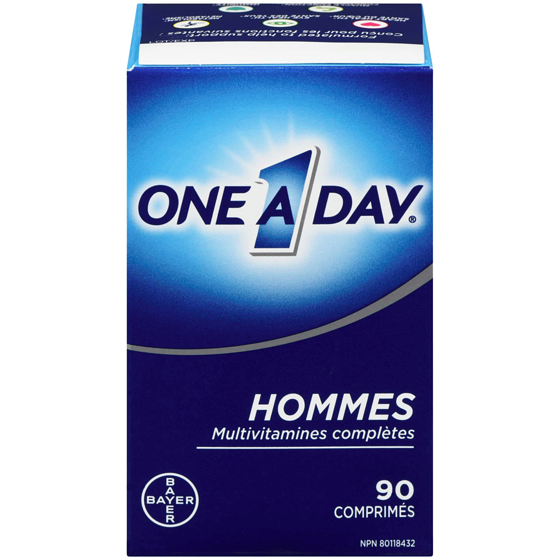One A Day Gummies multivitamines pour hommes, comprimés 90 ea, 0,18 $/1ch