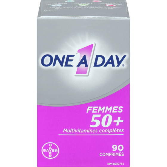 One A Day Multivitamines pour femmes de 50 ans et plus, comprimés 90 ea, 0,18 $/1ch