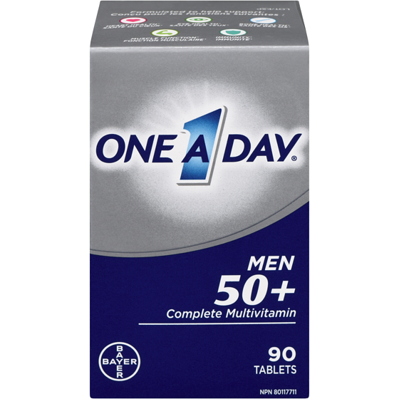 One A Day Multivitamins For Men 50 Plus, Tablets 90 ea, $0.18/1ea