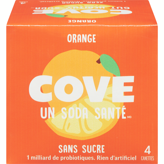 COVE Un soda santé orange 4x355.0 ml, 0,74 $/100ml