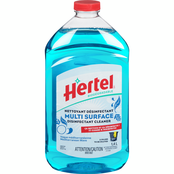 Hertel Nettoyant désinfectant multi surface vague méditerranéenne 1.4 l, 0,29 $/100ml
